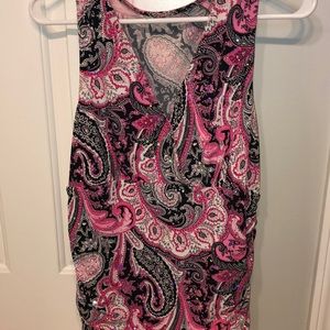 Paisley pink tank blouse